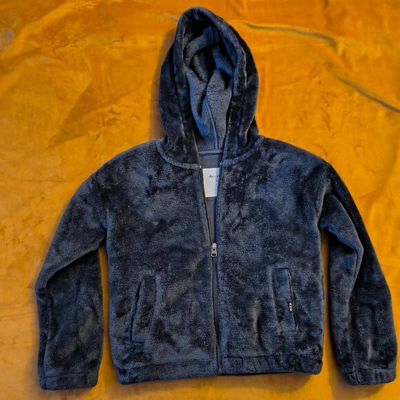 Abercrombie Kids, NWOT Dark Gray, Fuzzy, Front Zip, Jacket Girls/Boy Size 7/8 - Picture 1 of 4